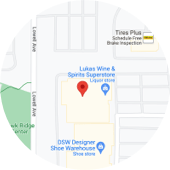 Image of a store on a map