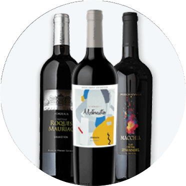 Image of red wine bottles