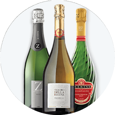 Image of sparkling wine bottles